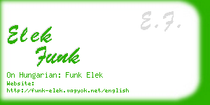 elek funk business card